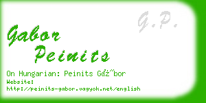 gabor peinits business card